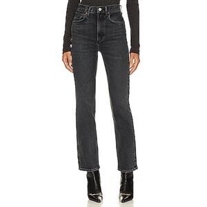 Agolde Black Straight Leg Jeans